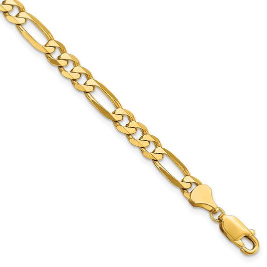 14K 5.25mm Flat Figaro Chain 8  inches