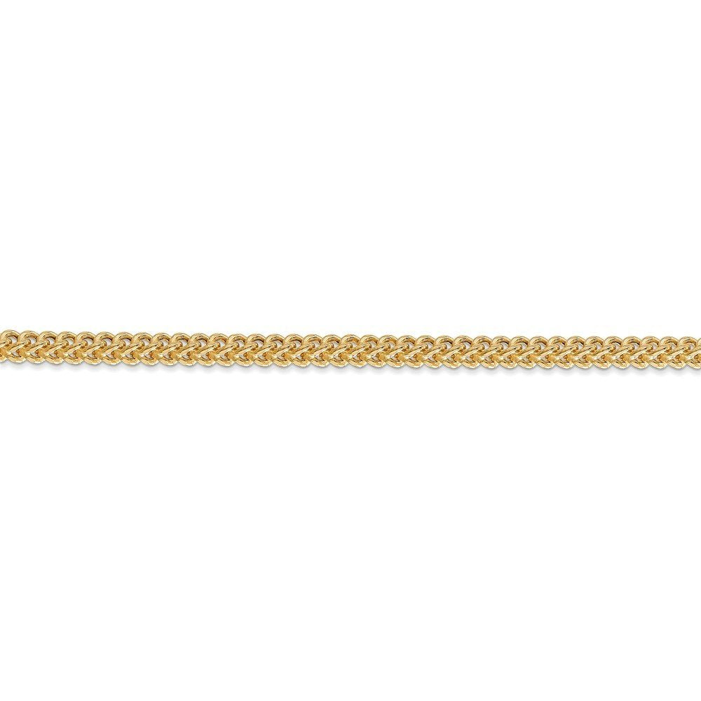 14K 22 inch 3mm Semi-Solid Franco with Fancy Lobster Clasp Chain