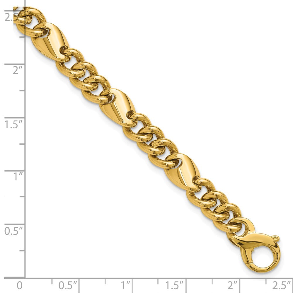 14K Polished Fancy Link Bracelet 7.5  inches