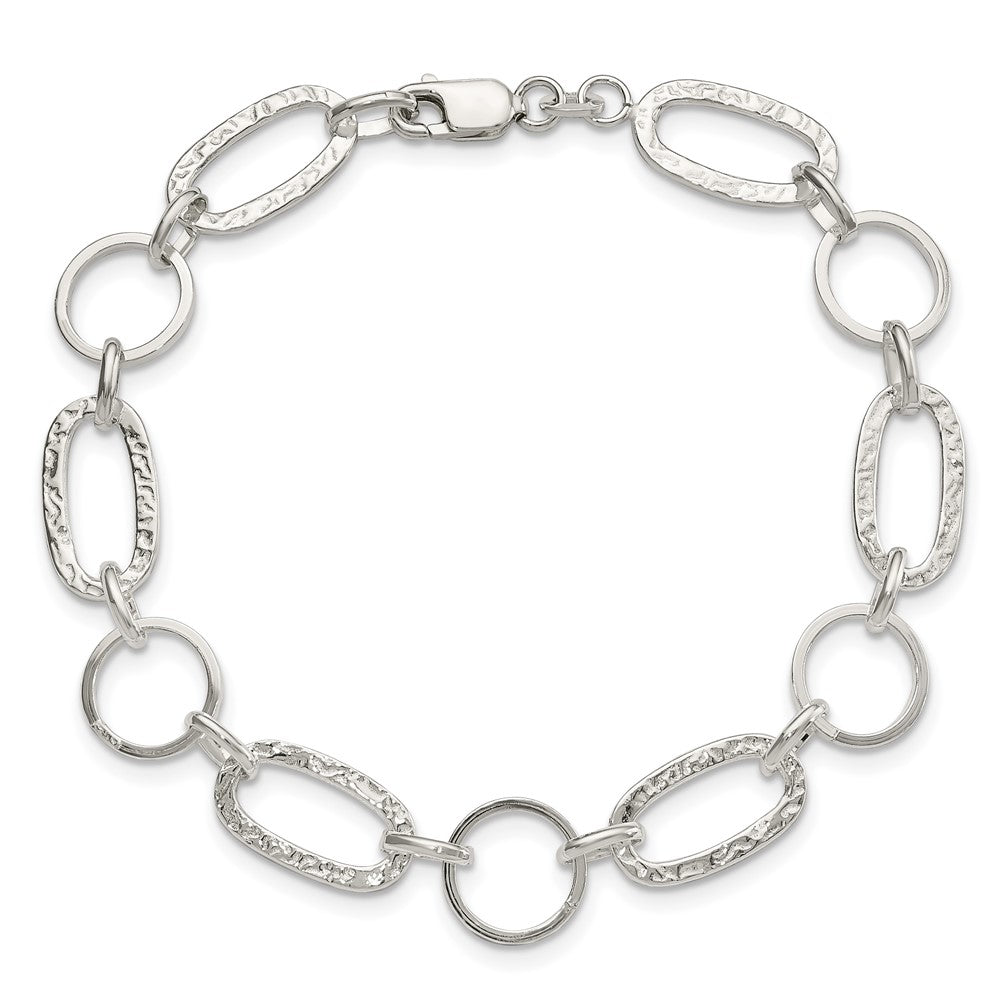 Sterling Silver Circle Bracelet 7.5 inches