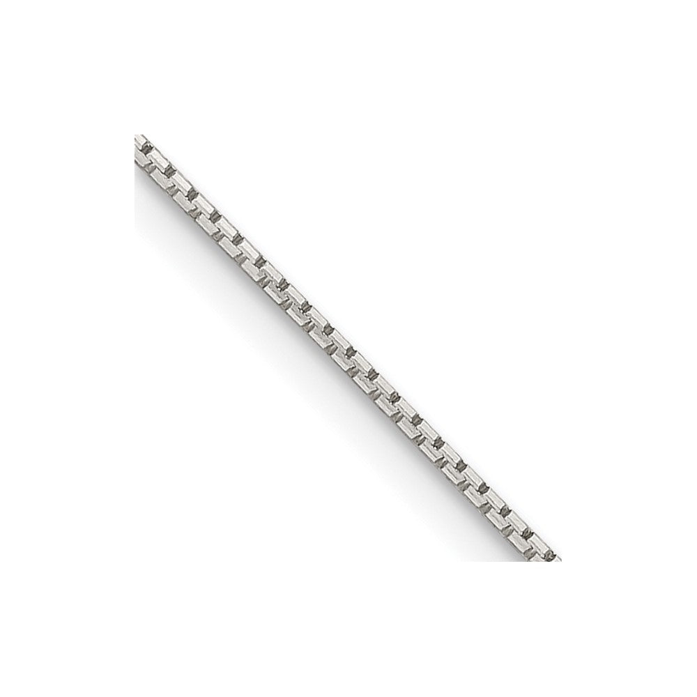 Sterling Silver .6mm 8 Sided Diamond-cut Mirror Box Chain 20 Inches