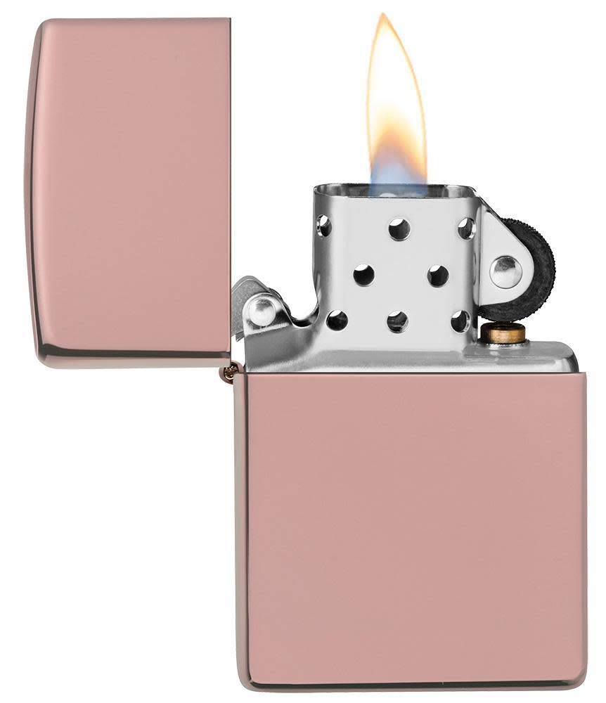 Zippo High Polish Rose Gold Pocket Lighter