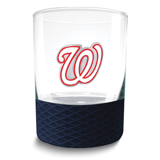 MLB Washington Nationals Commissioner 14 oz. Rocks Glass with Silicone Base