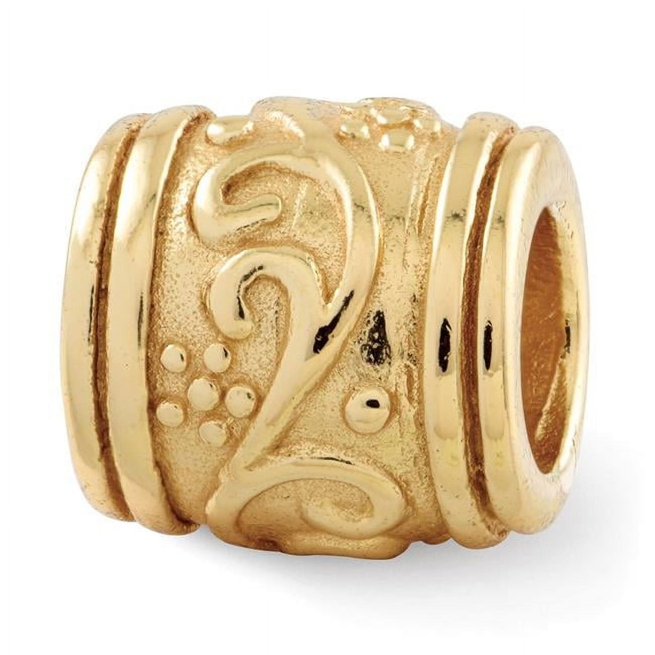 Sterling Silver Gold-plated Reflections Floral Bead