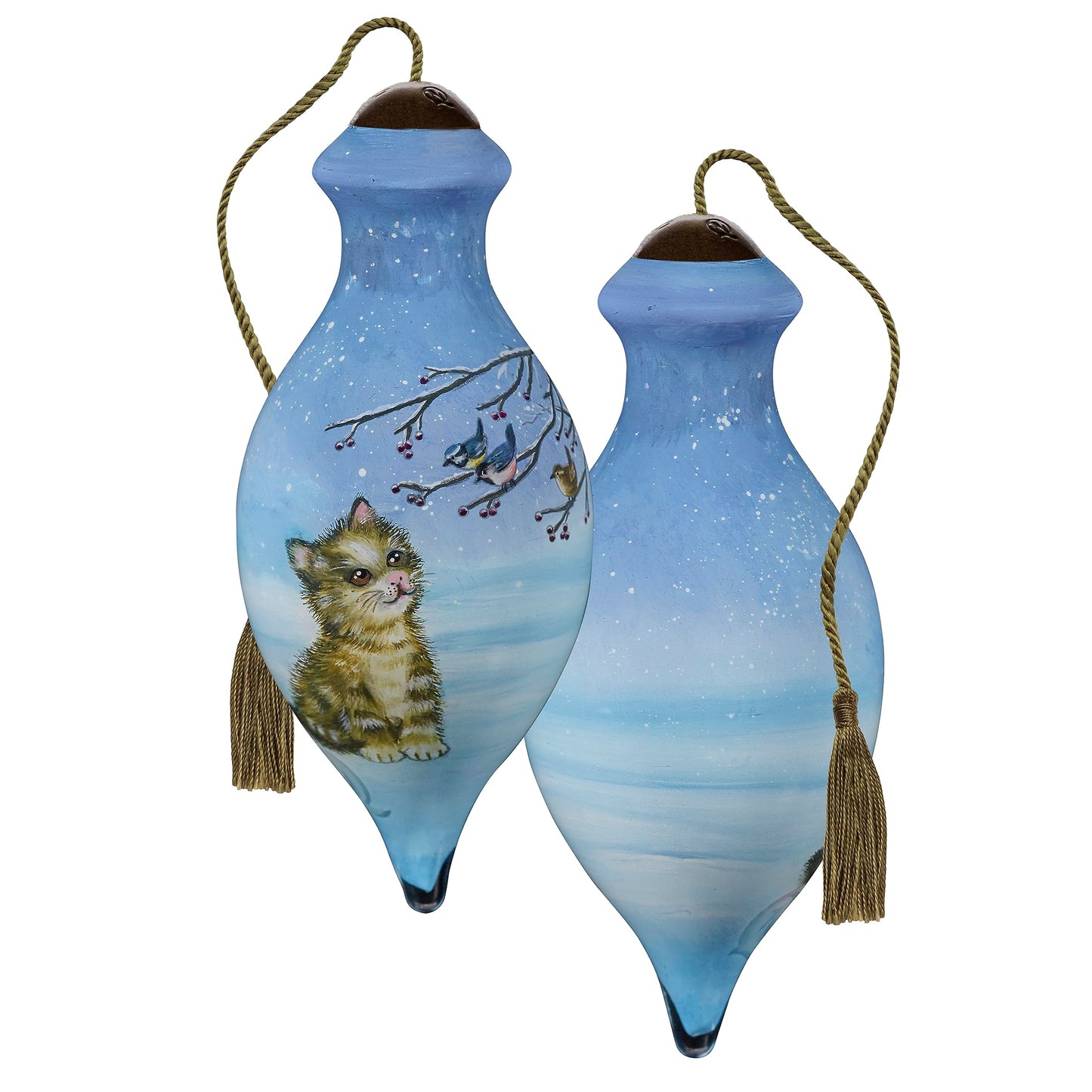 Neqwa Art Gnome Much Fun by Tatyana Starikova Hand-painted Glass Ornament