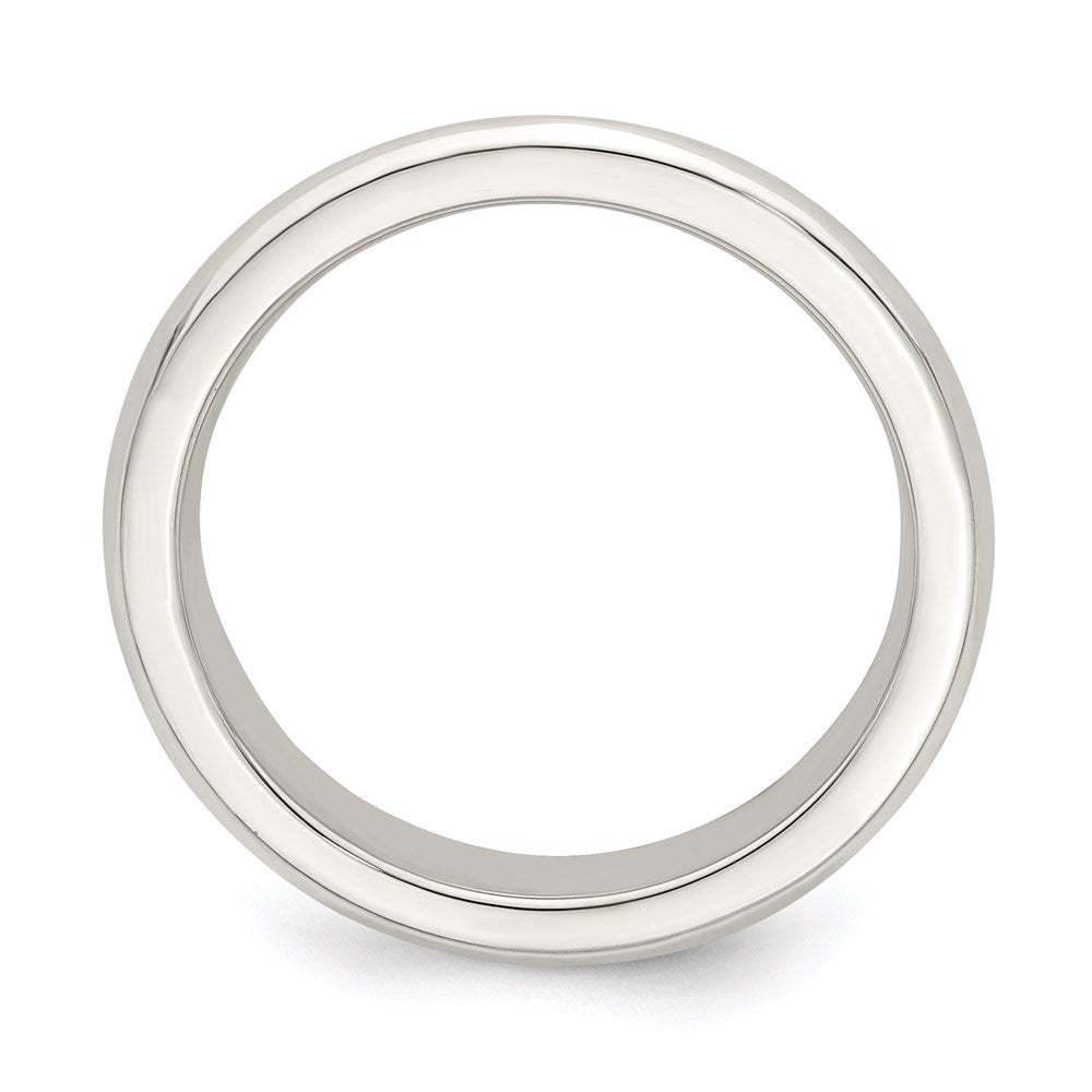 Sterling Silver 4mm Beveled Edge Size 10 Band