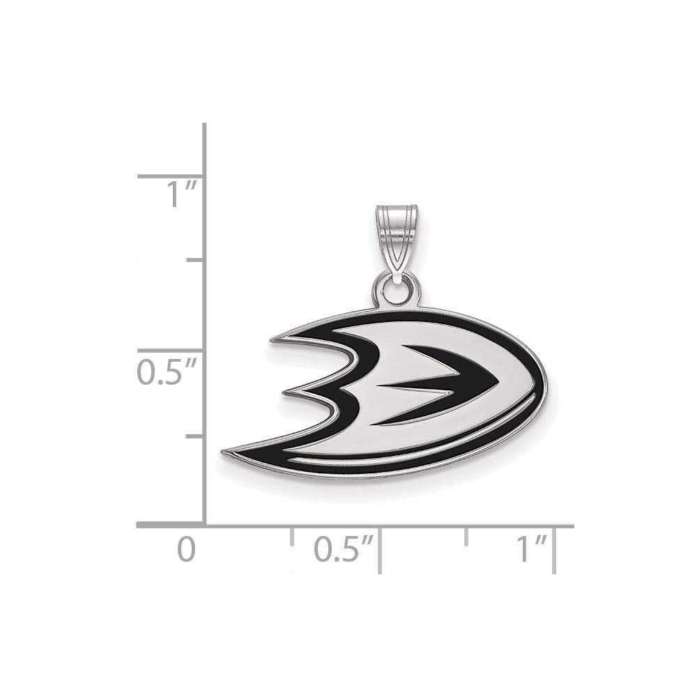 Women's Anaheim Ducks Sterling Silver Small Enamel Pendant