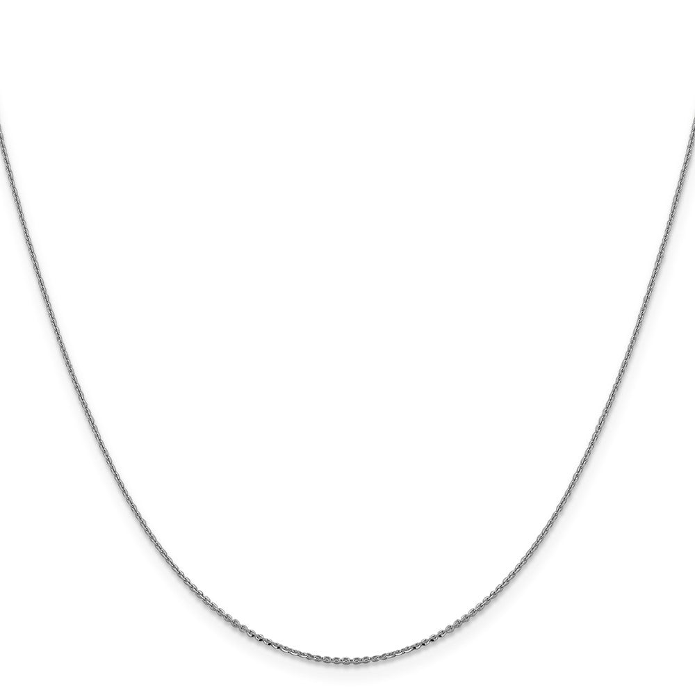 10k White Gold 1.0 mm D/C Cable Chain