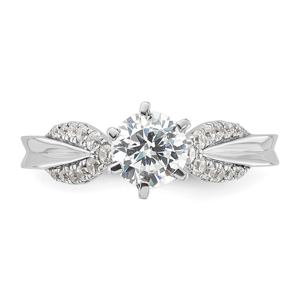 Sterling Silver Rhodium-plated Complete Diamonore Fancy Ring