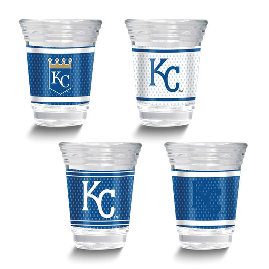 MLB Kansas City Royals 4-piece 2 oz. Shot Glass Set