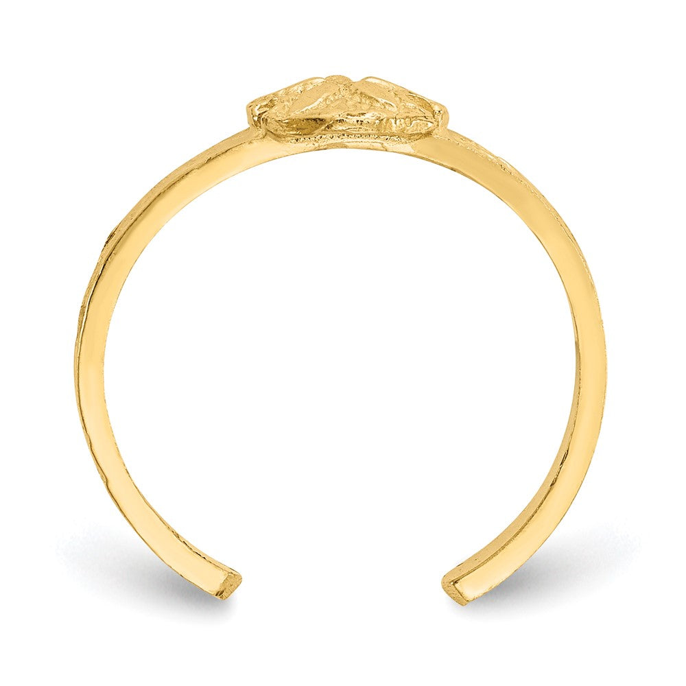 14K Diamond cut Sand Dollar Toe Ring