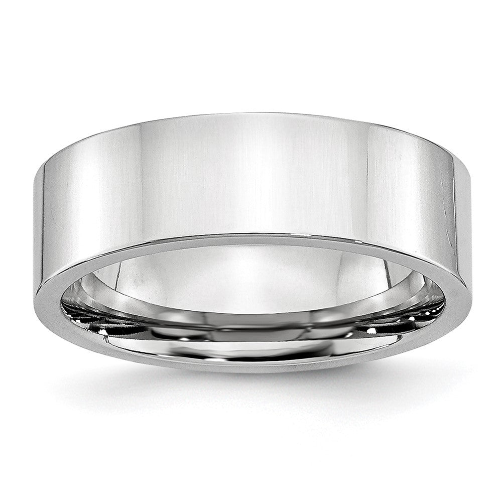 Cobalt Flat Polished 7mm Band Size - 7