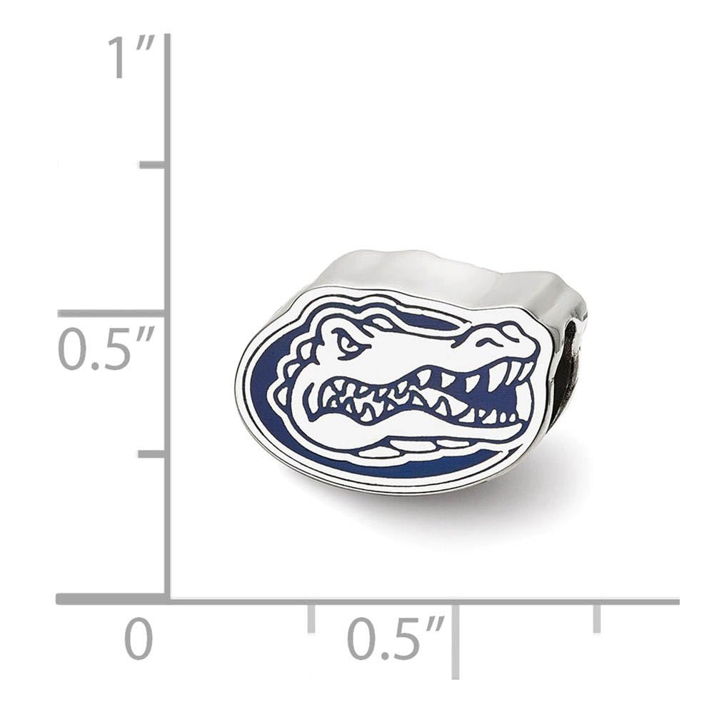Sterling Silver University of Florida Gator Enamel Bead Charm