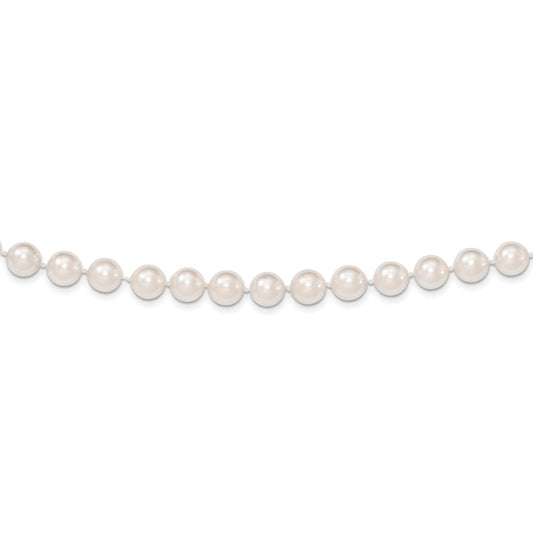 14k 8-9mm White Round Akoya Saltwater Cultured Pearl 7 inch Bracelet 7  inches