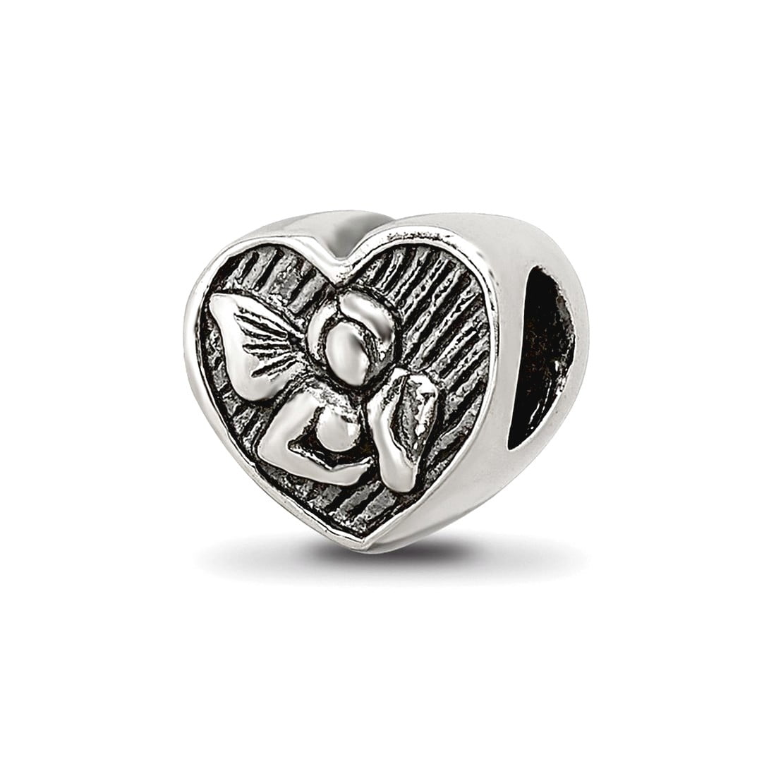 Sterling Silver Reflections Angel Heart Bead