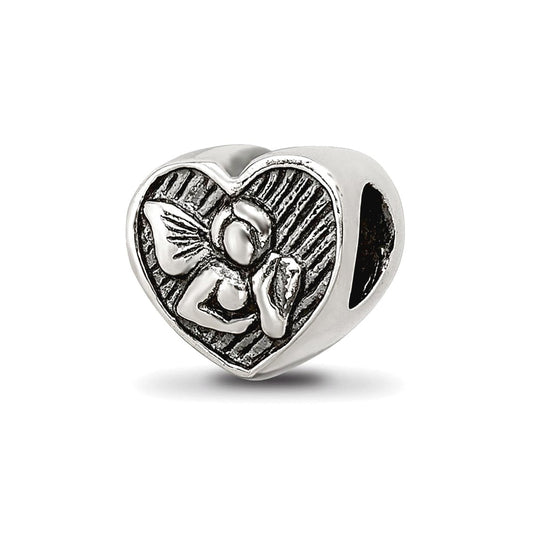 Sterling Silver Reflections Angel Heart Bead