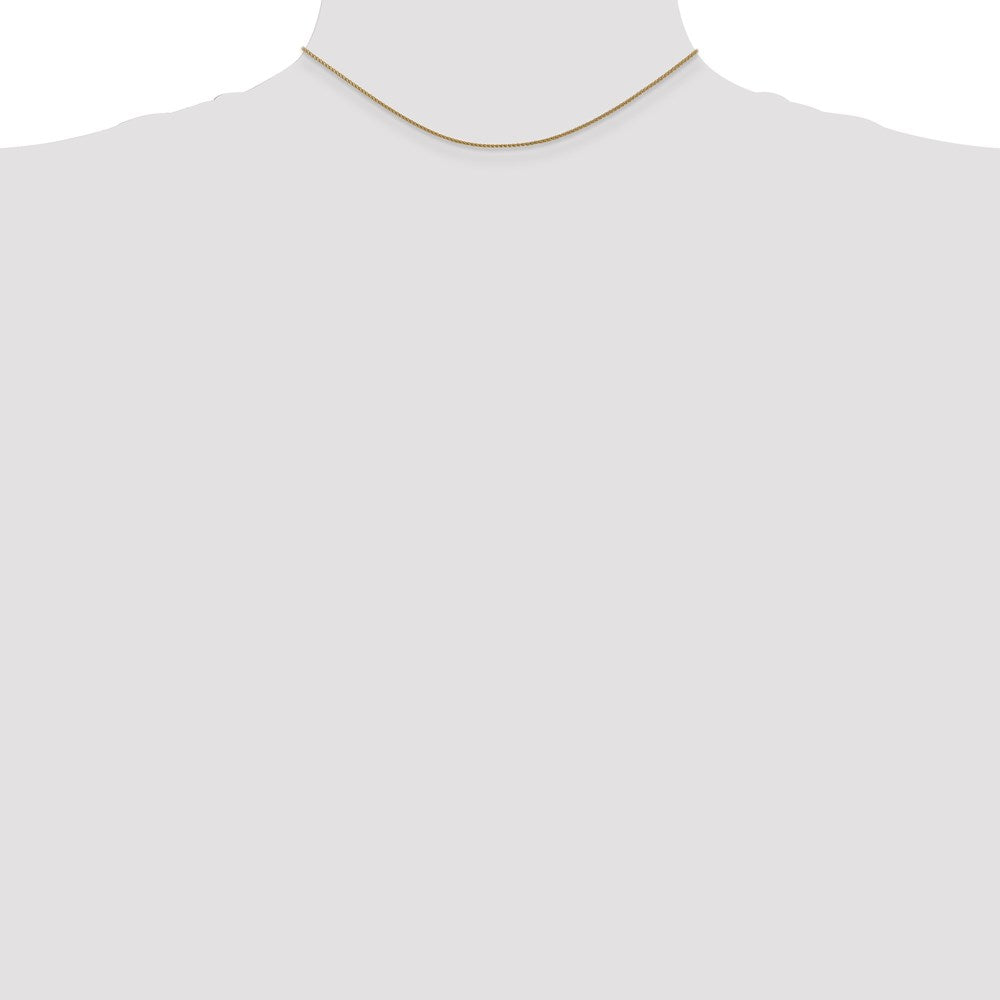 14K 14 inch 1.05mm Diamond-cut Spiga with Lobster Clasp Chain