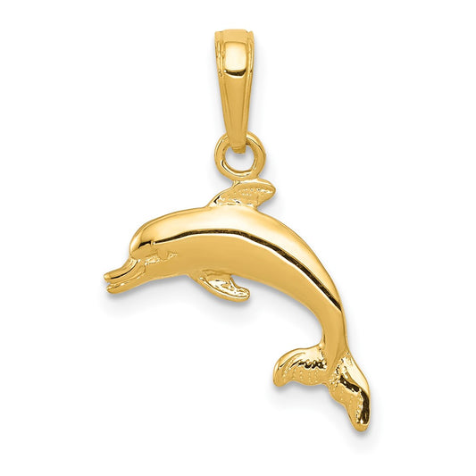 10k Gold Dolphin Pendant