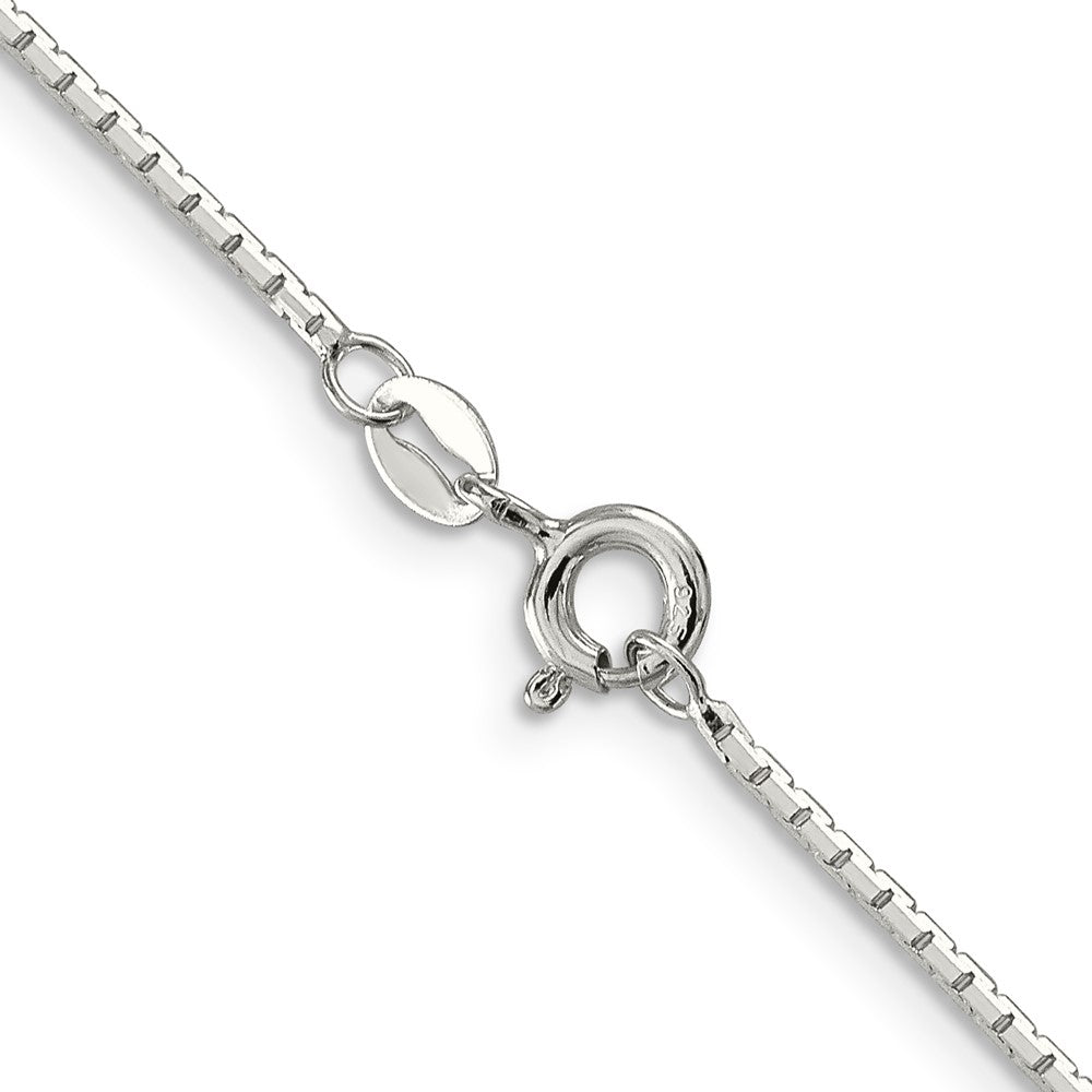 Sterling Silver 1.2mm 8 Sided Diamond-cut Mirror Box Chain 16 Inches