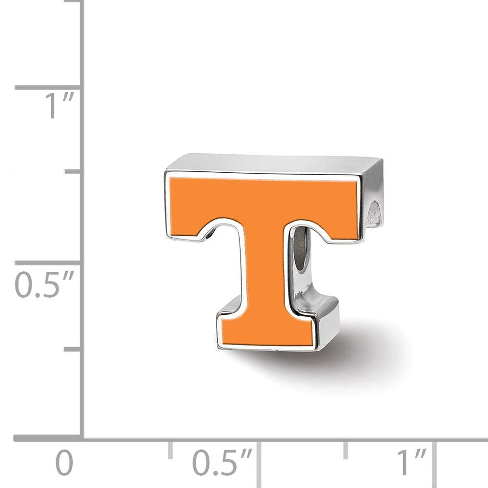 Sterling Silver University of Tennessee Enameled Logo Bead Charm