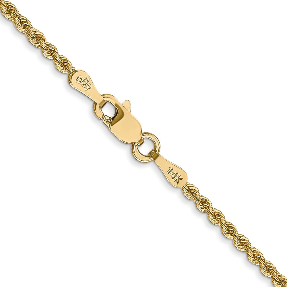 14K 18 inch 2mm Regular Rope with Lobster Clasp Chain