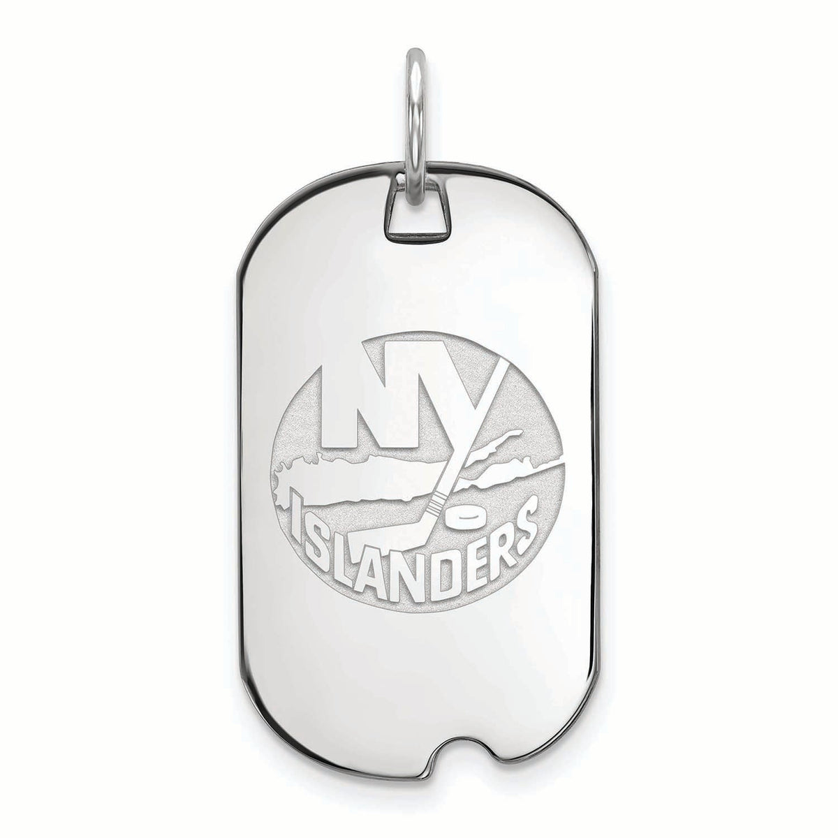 Women's New York Islanders Sterling Silver Small Dog Tag