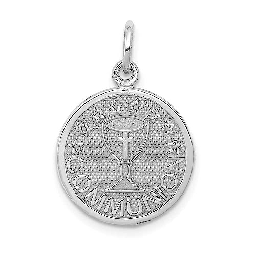 14k White Gold Communion Charm