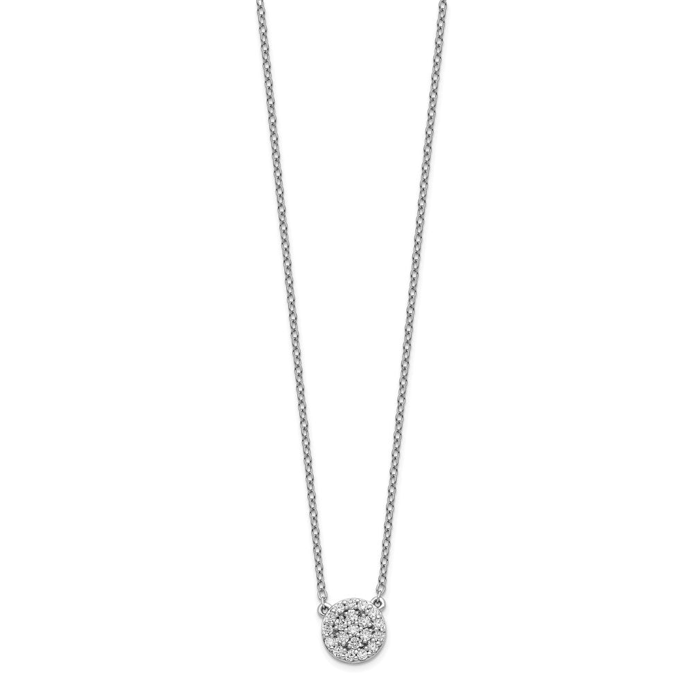 14k White Gold 1/5 carat Lab Grown Diamond VS/SI+ G+ 18 inch Necklace