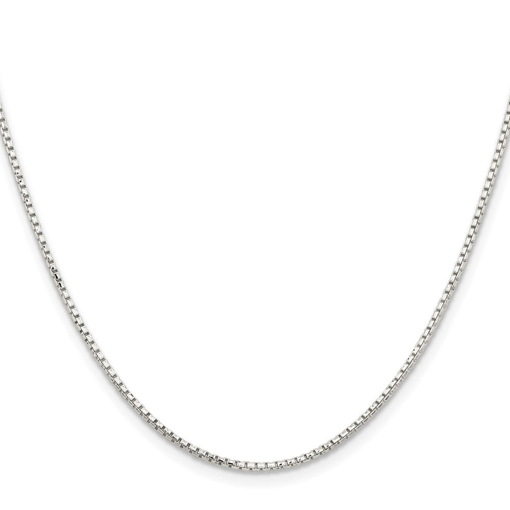 Sterling Silver 1.5mm Diamond-cut Round Box Chain 20 Inches