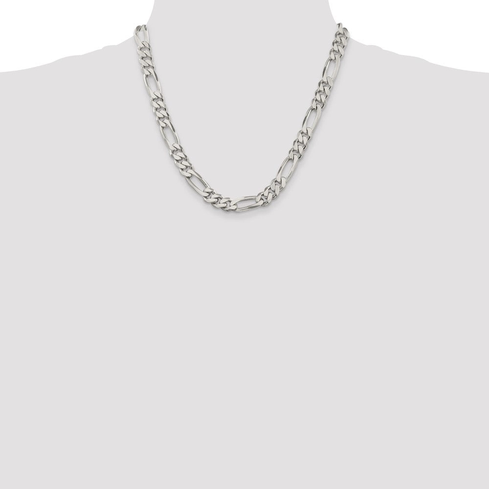Sterling Silver 9mm Figaro Chain 20 Inches