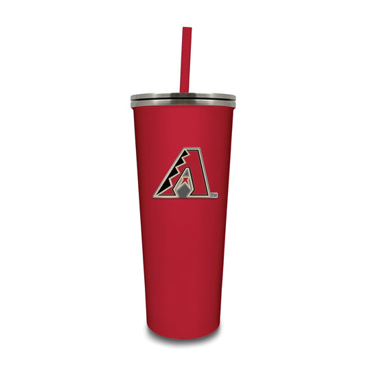 MLB Arizona Diamondback Stainless Steel 24 ounce Skinny Tumbler with  Emblem and Straw