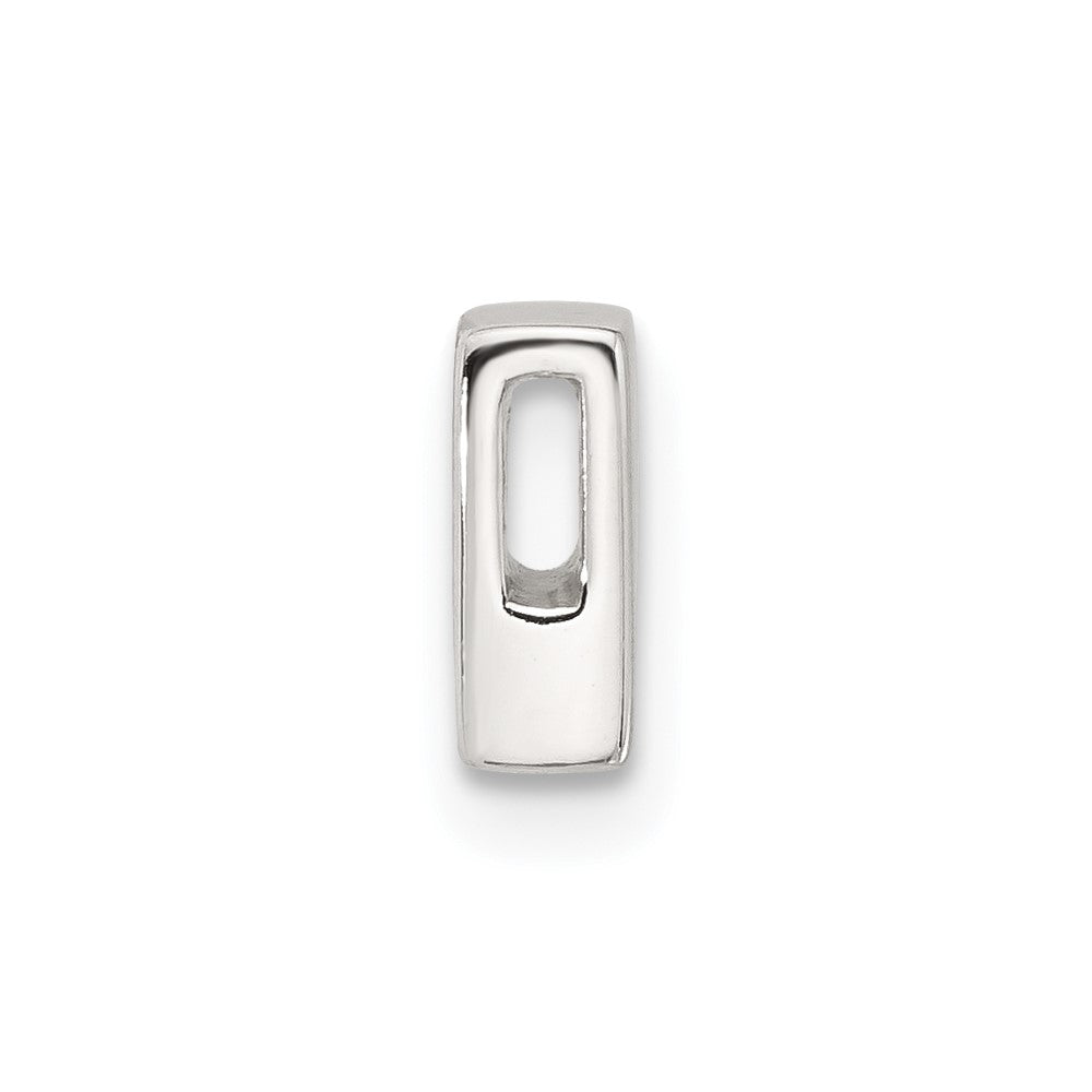Sterling Silver E-coated Letter P Slide Charm