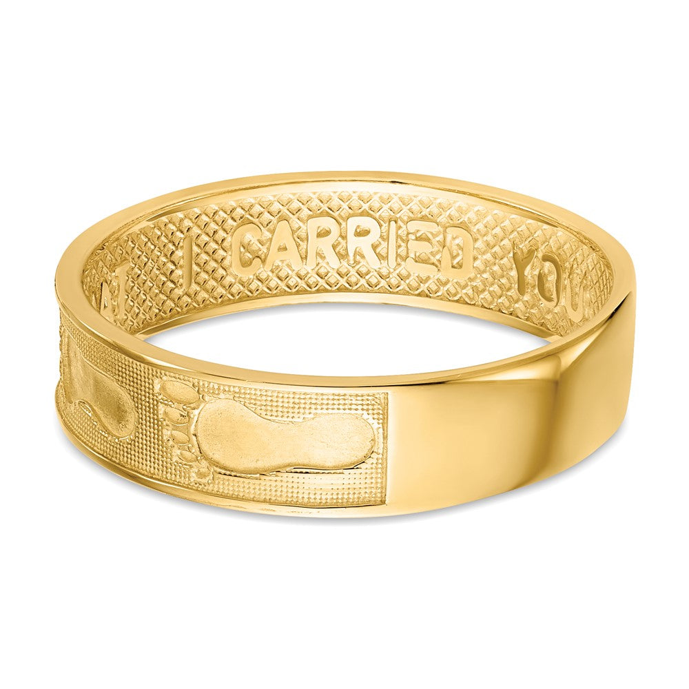 14K Footprints In The Sand Ring Size 6