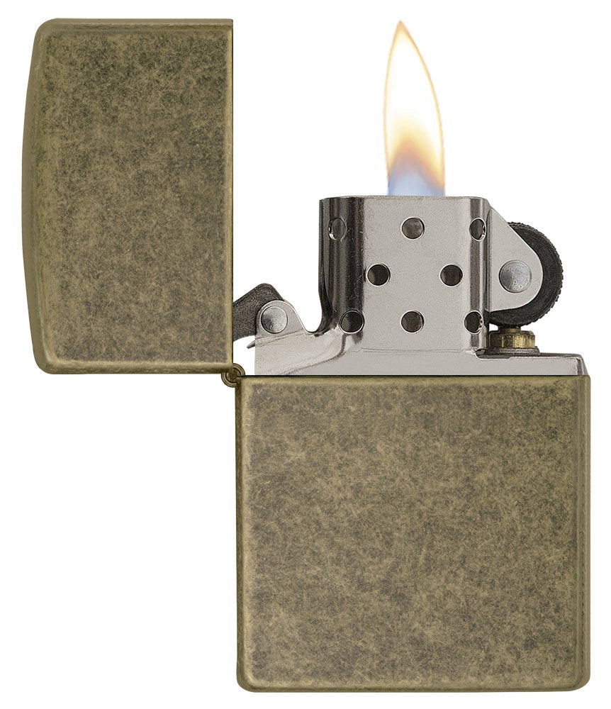 Zippo Antique Brass Pocket Lighter