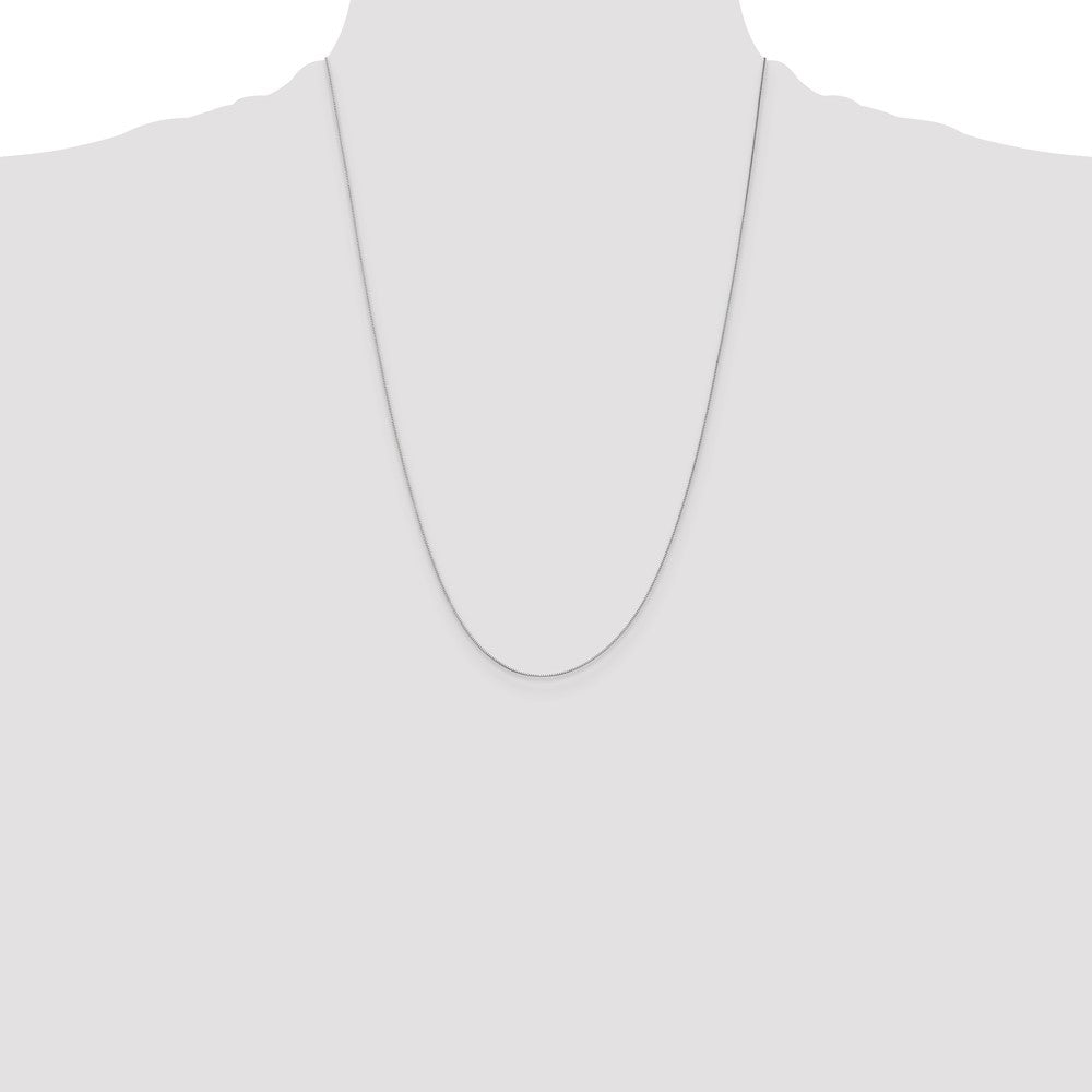 10k White Gold .5mm Baby Box Chain