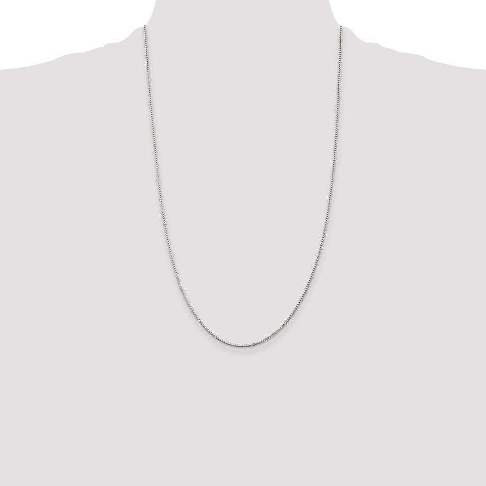 Sterling Silver 1.25mm Box Chain 26 Inches