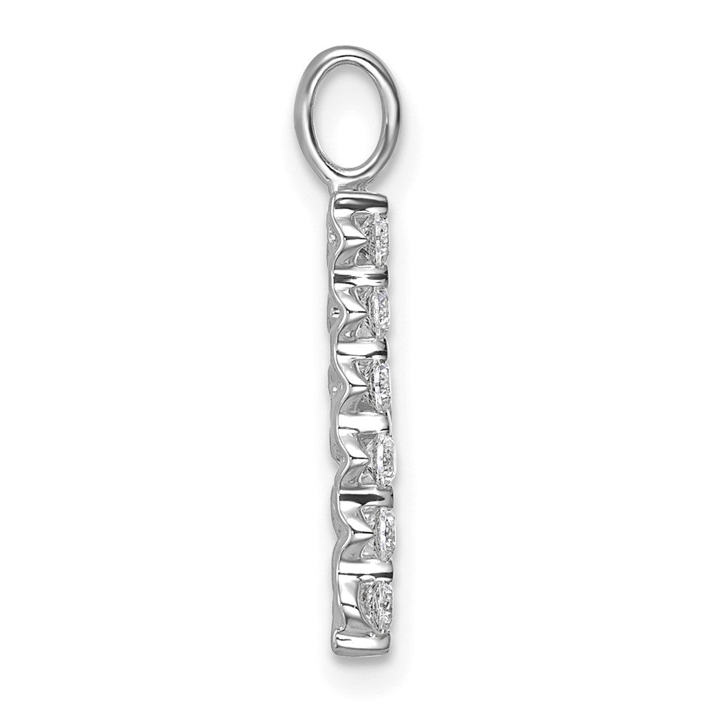 True Origin 14k White Gold 1/2 carat Lab Grown Diamond VS DEF Alphabet B Pendant