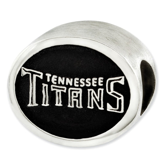 Sterling Silver LogoArt Enameled Tennessee Titans NFL Bead