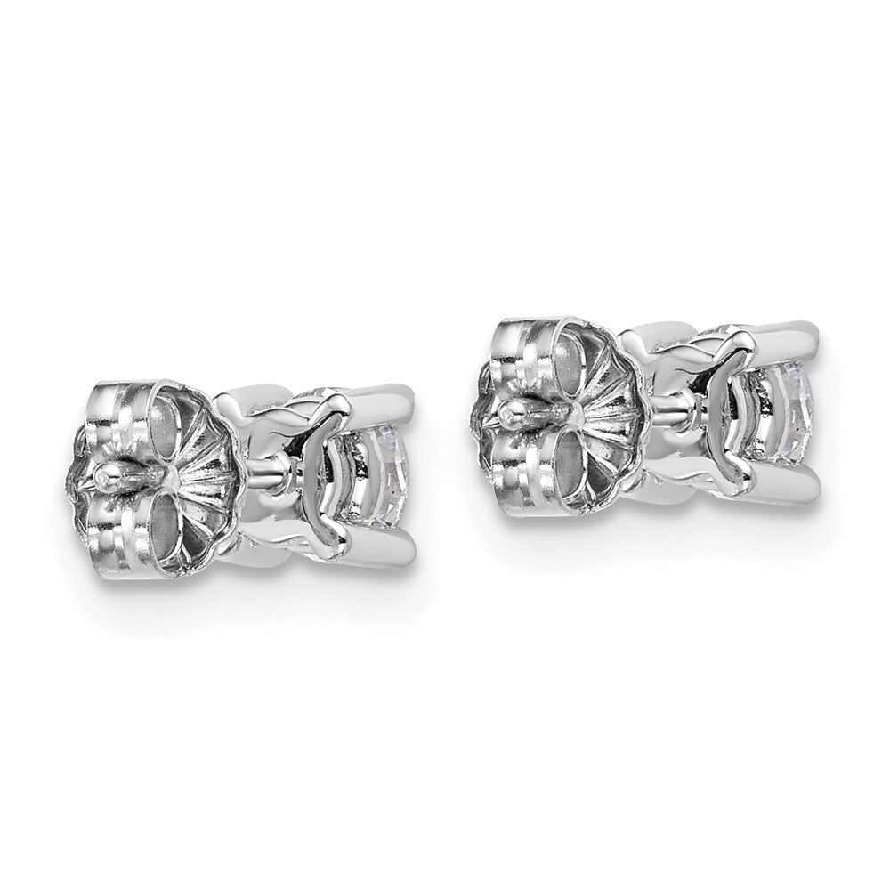 14k White Gold 3/4 ctw Certified Lab Grown Diamond VS/SI+ G+ Round 4 Prong Heavy Wt. Stud Earrings