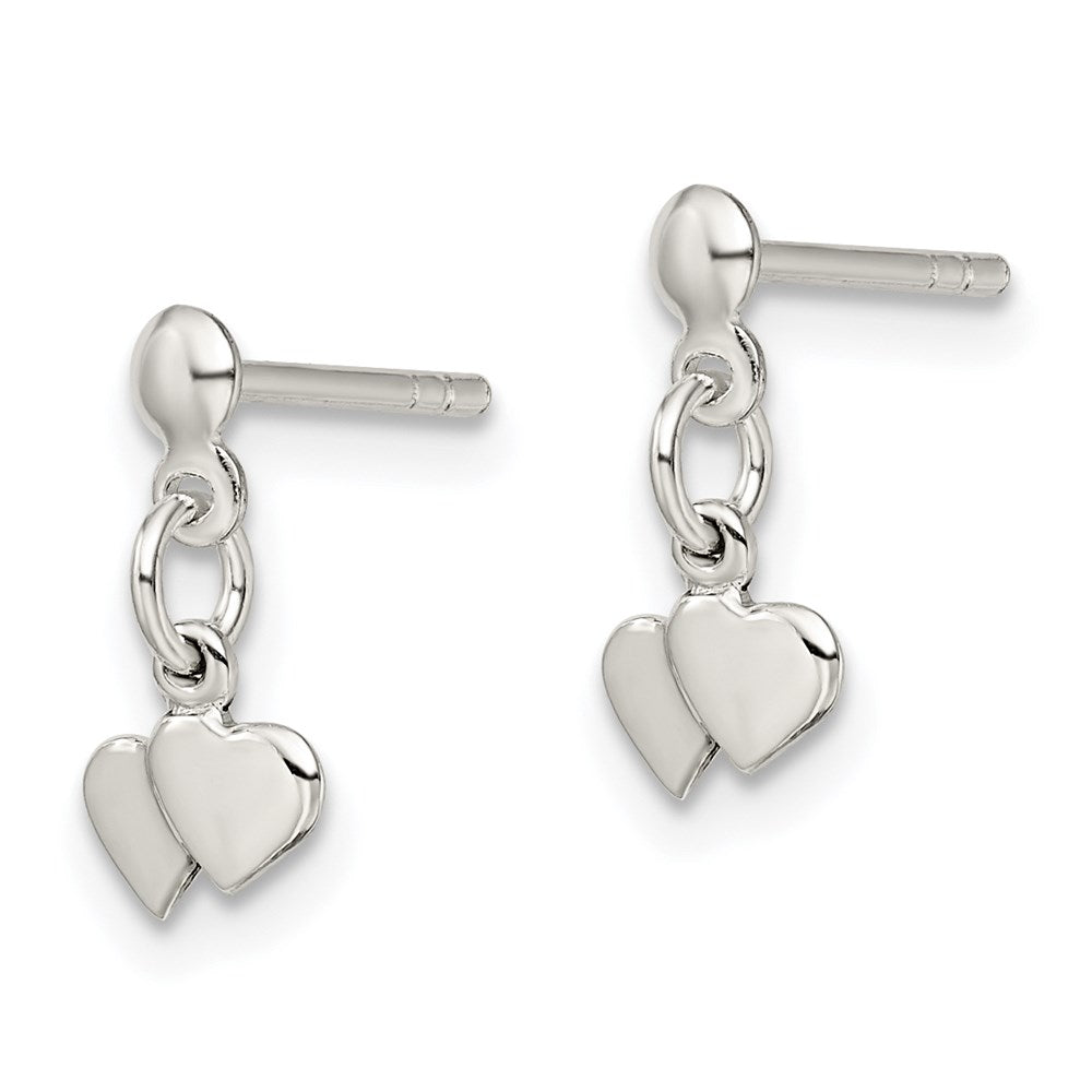 De-Ani Sterling Silver Rhodium-Plated Polished Mini Sand Dollar Post Earrings