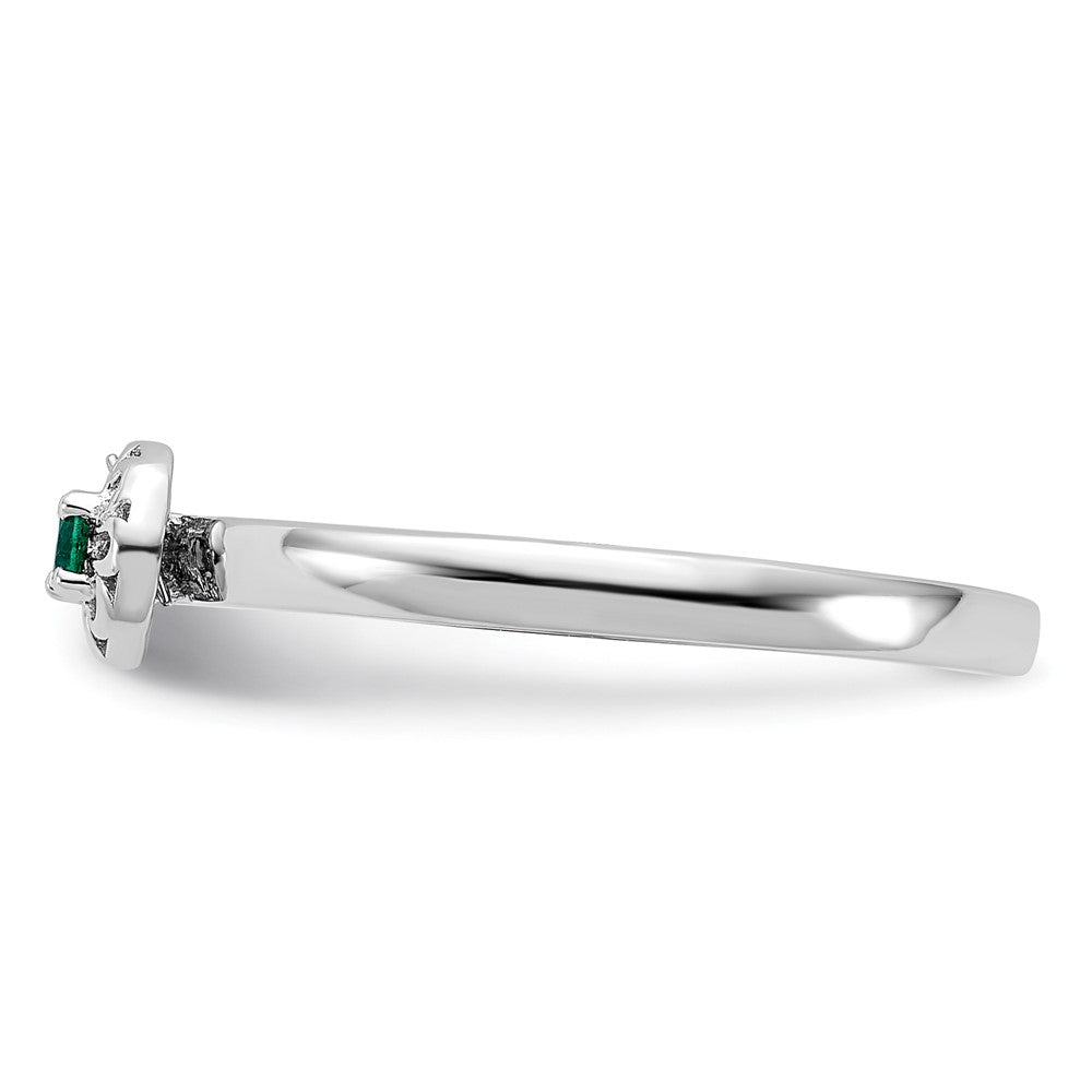 Sterling Silver Stackable Expressions Created Emerald Ring