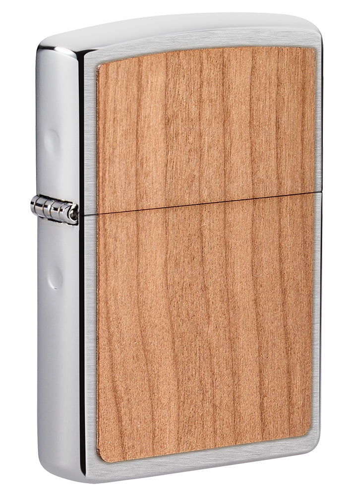 Zippo Woodchuck USA Cherry Brushed Chrome Pocket Lighter
