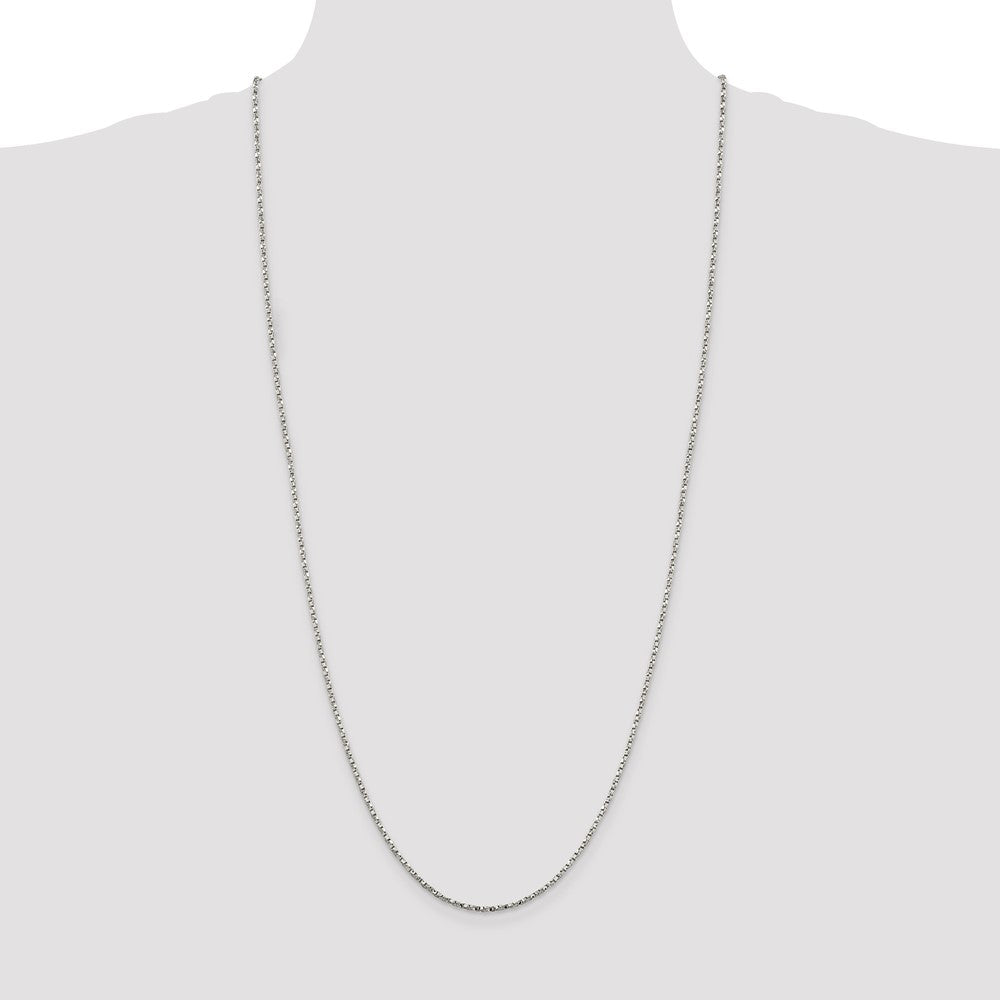 Sterling Silver 1.75mm Twisted Box Chain 30 Inches