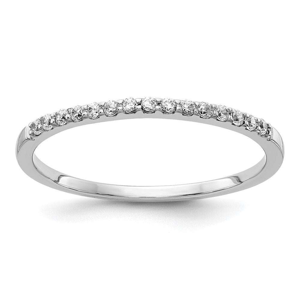 10K White Gold Diamond Band Size 6.75