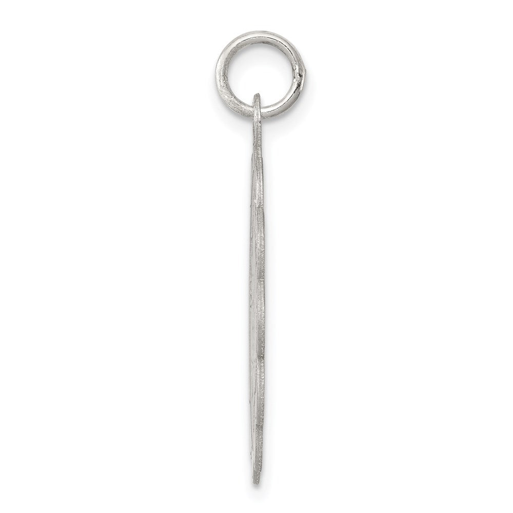 Sterling Silver Rhodium-plated My Confirmation Disc Charm