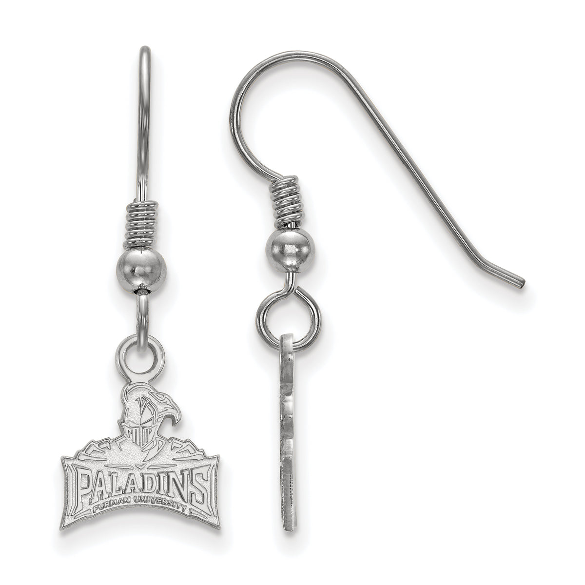 Sterling Silver Official Licensed Collegiate Furman University (FU) XS Dangle Earrings