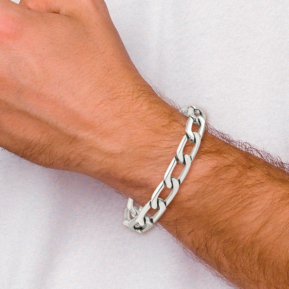 Stainless Steel Polished Open Link 8.5in Bracelet 8.5 inches