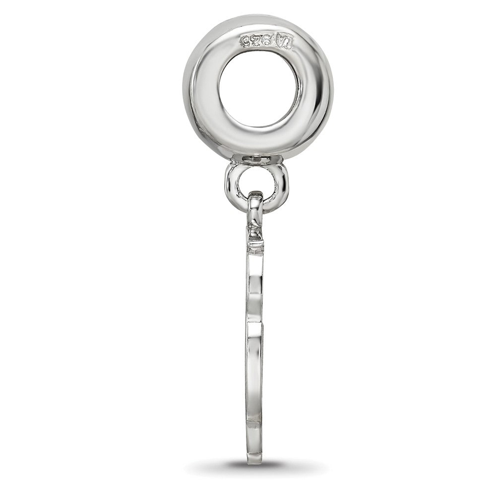 Sterling Silver Rhodium-plated LogoArt Chi Omega Own Charm on Bead