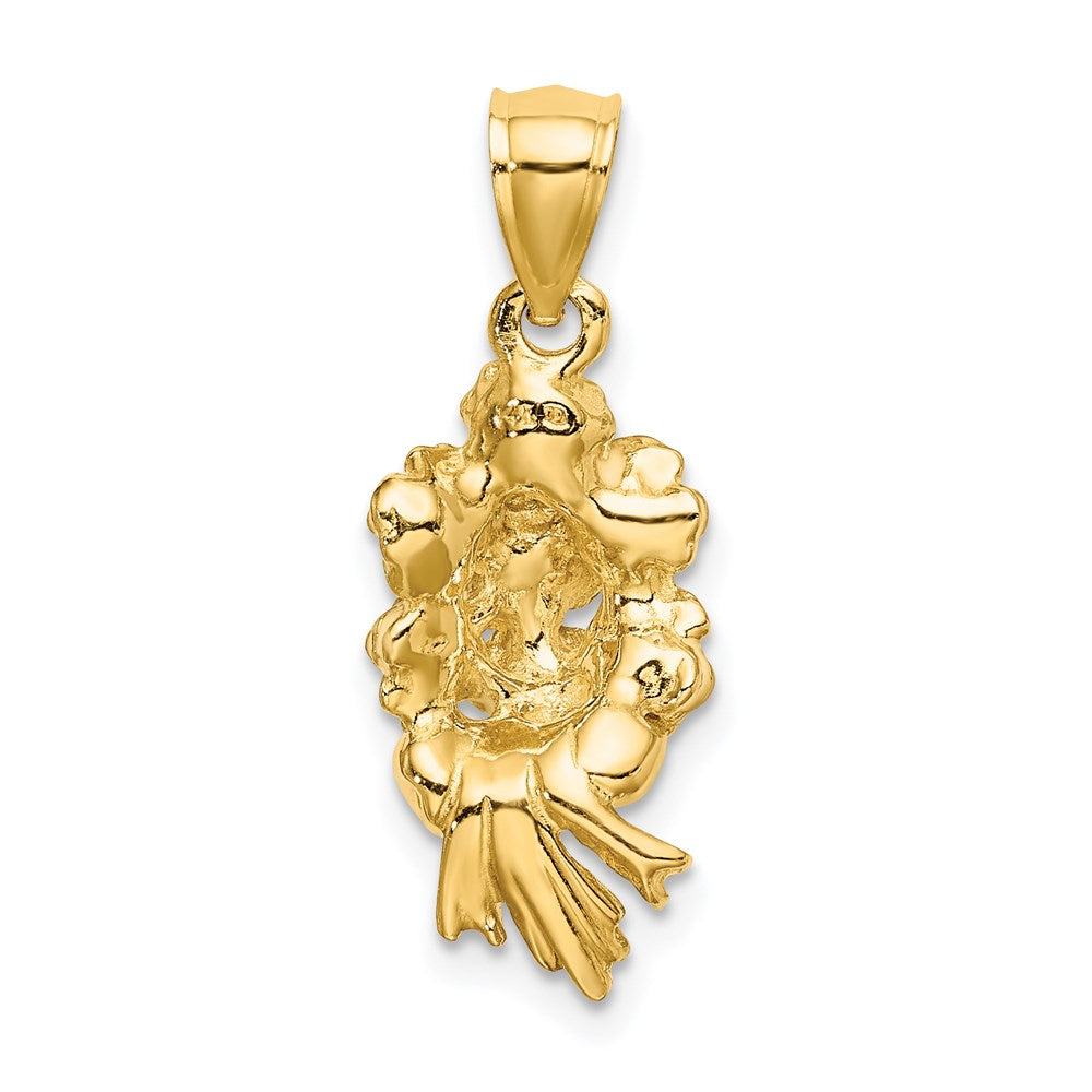 14K Enameled Bouquet of White Roses