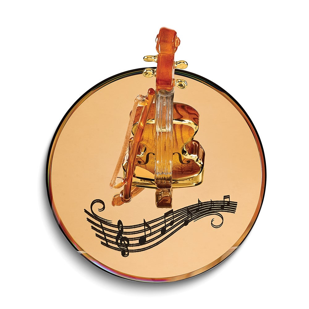 Glass Baron Gold Violin Figurine